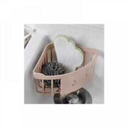 1 Pack Kitchen Bathroom Plastic Triangle Storage Organizer Corner Shower Shelf Wall Mounted Basket Caddy With Suction Cup Green - thumbnail 4