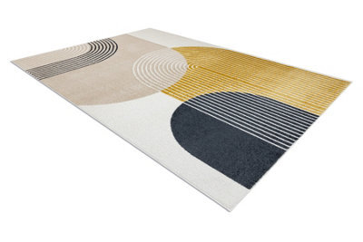 RugsX Carpet Fusion 0240 Cream Yellow - Geometric, Modern, Abstract 180X270 Cm - image 1