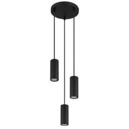Luminosa Lighting Luminosa James Cluster Pendant Ceiling Light Matt Black 3X Gu10 - thumbnail 2