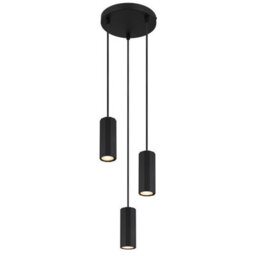 Luminosa Lighting Luminosa James Cluster Pendant Ceiling Light Matt Black 3X Gu10 - thumbnail 1