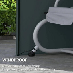 Three Seater Swing Chair Weatherproof Cover Grey Outdoor Garden Patio Grey Cover - thumbnail 5