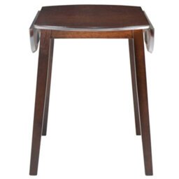 Berkfield Drop-Leaf Dining Table Round Mdf Brown - thumbnail 3