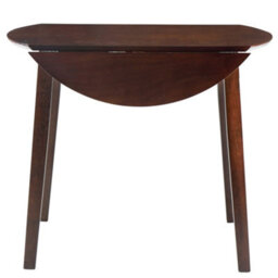 Berkfield Drop-Leaf Dining Table Round Mdf Brown - thumbnail 5