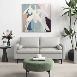 Modern Leathaire Loveseat 2-Seater Sofa Couch Thick Cushion &2 Bolsters - thumbnail 4