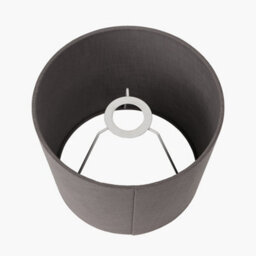 Pacific Lifestyle 25Cm Grey Linen Tapered Cylinder Table Lampshade Modern Self Lined Lamp Shade - thumbnail 4