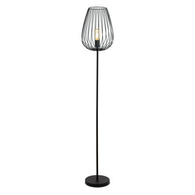 Elegant Black Steel Standing Floor Lamp For Modern Living Rooms - image 1