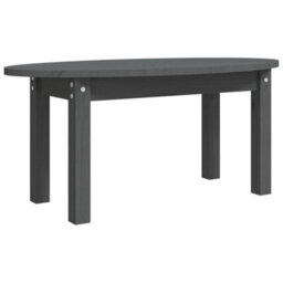 Berkfield Coffee Table Grey 80X40X35 Cm Solid Wood Pine - thumbnail 2