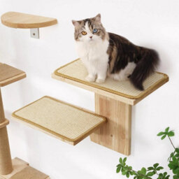 Cat Wall Shelves ,2 Platform Cats Wall Shelf, Tree Shape Wall-Mount - thumbnail 1