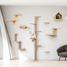 Cat Wall Shelves ,2 Platform Cats Wall Shelf, Tree Shape Wall-Mount - thumbnail 4