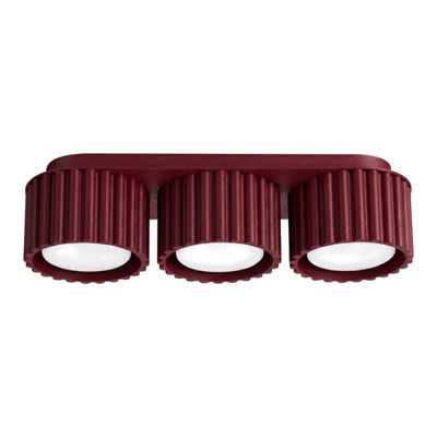 Luminosa Lighting Luminosa Aura Surface Mounted Downlight Burgundy 3X Gx53 - image 1