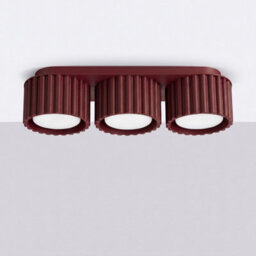 Luminosa Lighting Luminosa Aura Surface Mounted Downlight Burgundy 3X Gx53 - thumbnail 2
