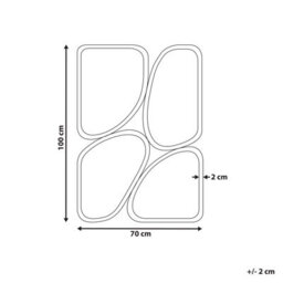 Beliani Wall Mirror Diancey 70 Cm 100 Cm Metal Gold - thumbnail 3