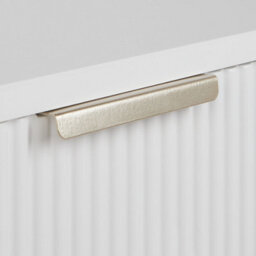 Wyld And Coco Nordicnest White Mdf Sideboard With Fluted Doors, 2 Doors And 2 Shelves, Metal Legs - Medium. - thumbnail 7
