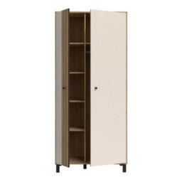 Wyld Haus Sandy Mauvella Oak Double Door Wardrobe With Fluted Front And Shelves - thumbnail 6