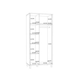 Wyld Haus Sandy Mauvella Oak Double Door Wardrobe With Fluted Front And Shelves - thumbnail 8