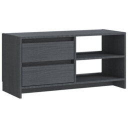 Vidaxl Tv Cabinet Grey 80X31X39 Cm Solid Pinewood Tv Cabinets - thumbnail 1