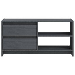 Vidaxl Tv Cabinet Grey 80X31X39 Cm Solid Pinewood Tv Cabinets - thumbnail 5