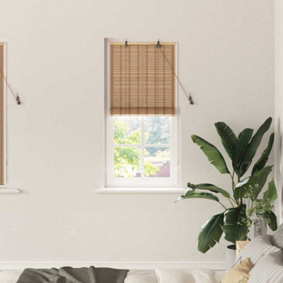 Berkfield Window Blinds & Shades Manual Light Brown 60 X 160 Cm Bamboo - image 1