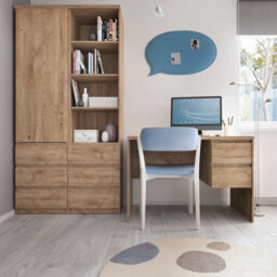Furniture To Go Fribo Desk 2 Drawer In Golden Ribbeck Oak - thumbnail 4
