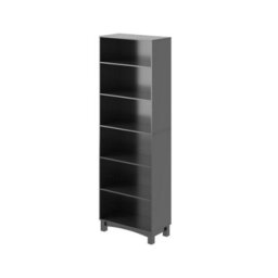 Urbn-Living Urbnliving 180Cm Height Black 6 Tier Wide Wooden Bookcase Shelf Storage Display Shelving Unit - thumbnail 3