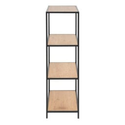Wyld Haus El Paso Black Metal And Wild Oak Low Bookcase 3 Shelves - thumbnail 4