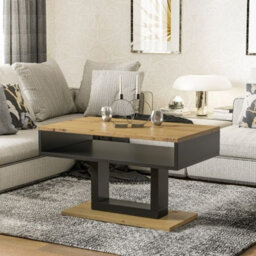 Tilo Modern Compact Table 100 60 58 Cm Stable Laminated Board Design With Extra Storage Shelf Artisan Oak