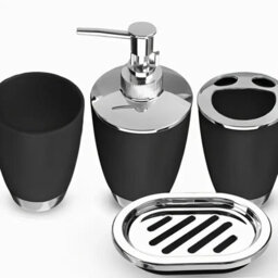 6 Piece Bathroom Accessories Set Including Waste Bin Toothbrush Holder Tumbler Soap Dish Soap Dispenser And Toilet Brush - thumbnail 2
