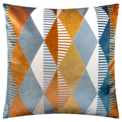 furn. Furn Metro Harlequin Velvet Cushion Cover - image 1
