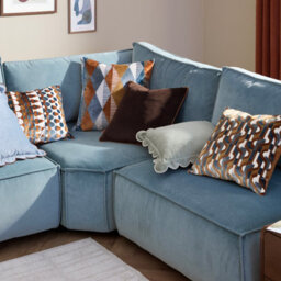 furn. Furn Metro Harlequin Velvet Cushion Cover - thumbnail 6
