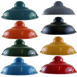 Glossy Cyan Blue Metal Lampshade Modern Pendant Light Shade For Indoor Home Décor - thumbnail 6