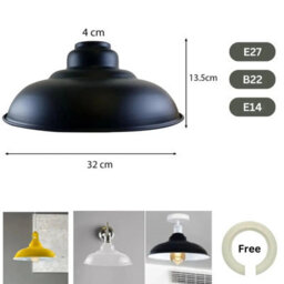 Glossy Cyan Blue Metal Lampshade Modern Pendant Light Shade For Indoor Home Décor - thumbnail 2