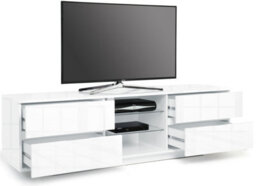 "Centurion Supports Avitus Premium High Gloss White With 4-White Drawers And 2 Shelves Up To 65"" Led, Oled, Lcd Tv Cabinet" - thumbnail 4