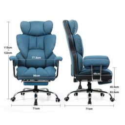 Comhoma Gaming Chair Heavy Duty Executive Office Chair With Footrest Big And Tall Adjustable High Back Computer Chairs Blue - thumbnail 2