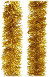 Shatchi Shiny Thick Tinsel For Christmas Trees And Decoration, 2M Long, 11Cm Wide  Gold - thumbnail 7