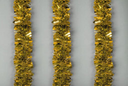 Shatchi Shiny Thick Tinsel For Christmas Trees And Decoration, 2M Long, 11Cm Wide  Gold - thumbnail 4