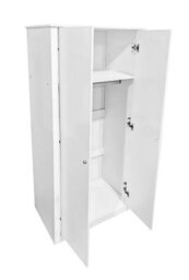 Home Treats White 2 Door Wardrobe Wooden Modern Bedroom Storage Cupboard With Hanging Rail & Shelf - thumbnail 9
