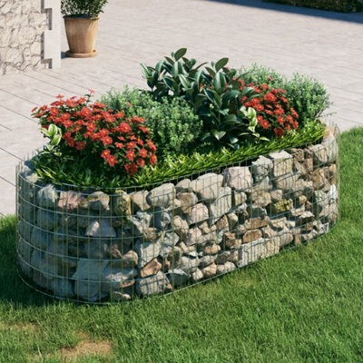 Berkfield Gabion Raised Bed Galvanised Iron 200X100X50 Cm - image 1