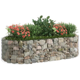Berkfield Gabion Raised Bed Galvanised Iron 200X100X50 Cm - thumbnail 3