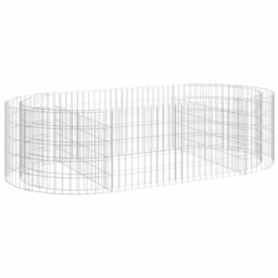 Berkfield Gabion Raised Bed Galvanised Iron 200X100X50 Cm - thumbnail 2