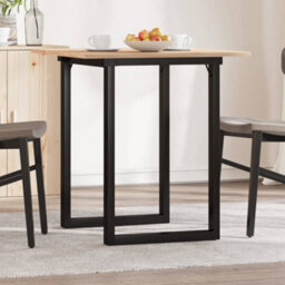 Berkfield Dining Table O-Frame 70X70X75 Cm Solid Wood Pine And Steel