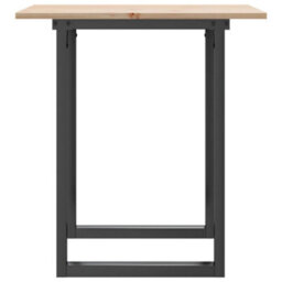 Berkfield Dining Table O-Frame 70X70X75 Cm Solid Wood Pine And Steel - thumbnail 5