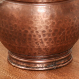 Dibor Traditional Fireside Antique Style Hammered Copper Coal, Log Storage And Kindling Bucket - thumbnail 3
