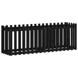 Berkfield Versatile Garden Raised Bed With Fence Design Black 200X50X70 Cm Solid Wood Pine