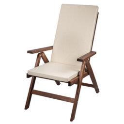 SOFTILLO High Back Garden Chair Cushion Waterproof Outdoor Patio Recliner Seat Pad Luxury Furniture Support 120X45X4Cm Natural - thumbnail 4