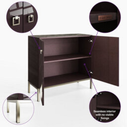 Frank Olsen Lyra Tall Sideboard Plum Black - thumbnail 6