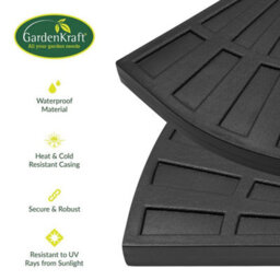 Gardenkraft 16910 Pack Of 2 Cement-Filled 14Kg Parasol Base Weights - thumbnail 4