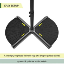 Gardenkraft 16910 Pack Of 2 Cement-Filled 14Kg Parasol Base Weights - thumbnail 3