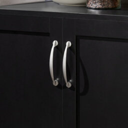 Sobuy Fkw22-Sch, Kitchen Trolley Cart Storage Trolley Serving Trolley Kitchen Cabinet With Stainless Steel Worktop, Black - thumbnail 8