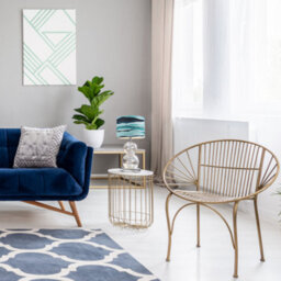 Happy Homewares Sea Waves Drum Lamp Shade In Teal Duck Egg And Navy Blue - 25Cm Linen Fabric - thumbnail 7