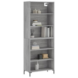 Berkfield Highboard Grey Sonoma 69.5X32.5X180 Cm Engineered Wood - thumbnail 3